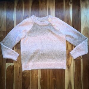 Lauren Conrad ombré striped button sweater